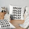 Sadie Crowell Sadie Crowell Idgaf Neon Green Throw Pillow Official Sadie-Crowell Merch