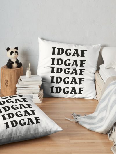 Sadie Crowell Sadie Crowell Idgaf Neon Green Throw Pillow Official Sadie-Crowell Merch