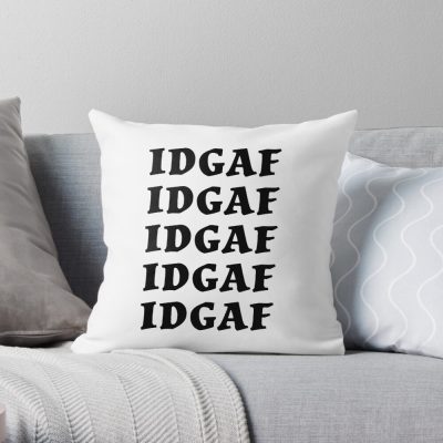 Sadie Crowell Sadie Crowell Idgaf Neon Green Throw Pillow Official Sadie-Crowell Merch