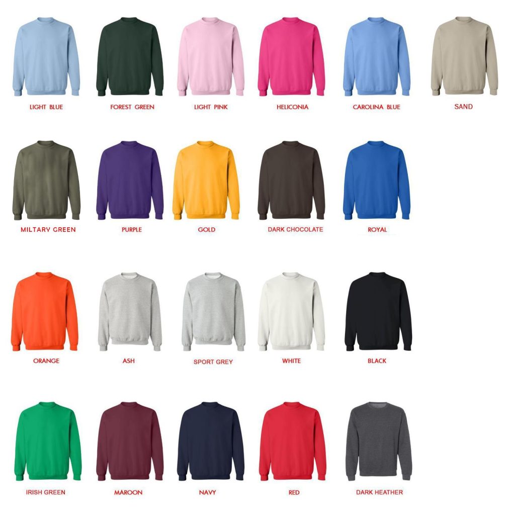 sweatshirt color chart - Sadie Crowell Shop